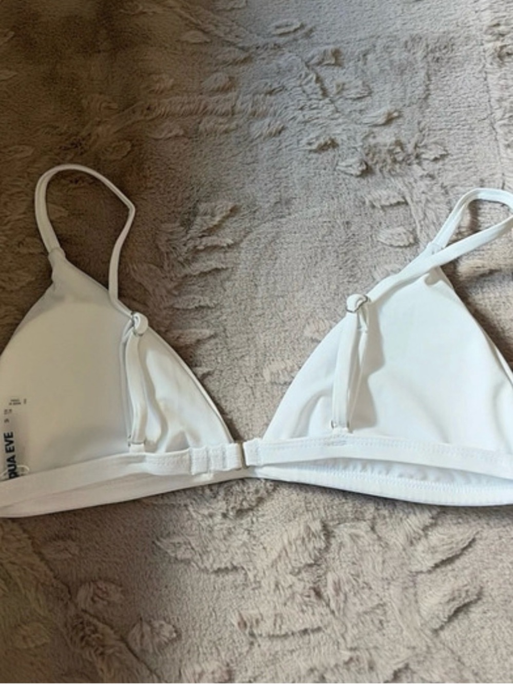 White Triangle Bikini Top with Adjustable Straps
